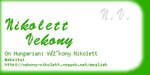 nikolett vekony business card